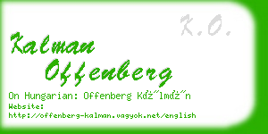 kalman offenberg business card